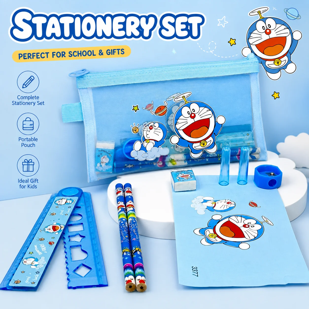 Uroczy, niebieski zestaw artyk – Stationery Supplier recenzja i cena
