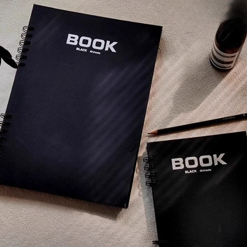 A4, czarny karton, szkicownik, – Art Sketchbook Ring recenzja i cena