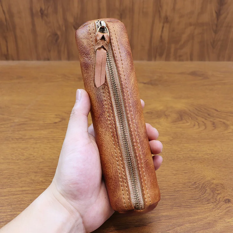 Skórzany piórnik z garbowanej  – Tan Stationery & Office Supply recenzja i cena